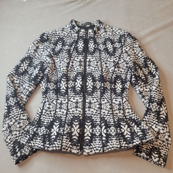 Armani Exchange Black & White Blazer Jacket Size Small - Picture 1 of 11